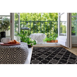DYWAN SZNURKOWY SIZAL FLOORLUX 20607 , koniczyna marokańska, trellis czarny / srebrny 200x290cm DYWAN SZNURKOWY SIZAL FLOORLUX 20607 , koniczyna marokańska, trellis czarny / srebrny 200x290cm