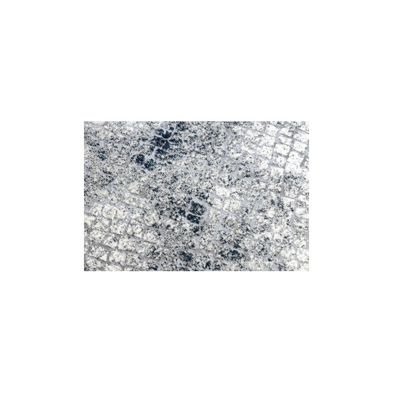 Dywan REBEC nowoczesny frędzle 51117 - dwa poziomy runa krem / granat 280x370cm
