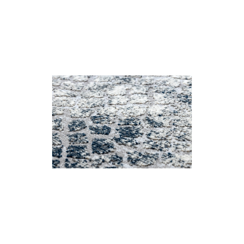 Dywan REBEC nowoczesny frędzle 51117 - dwa poziomy runa krem / granat 280x370cm