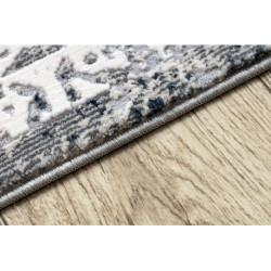 Dywan REBEC nowoczesny frędzle 51122A - dwa poziomy runa krem / granat 240x330cm Dywan REBEC nowoczesny frędzle 51122A - dwa poziomy runa krem / granat 240x330cm