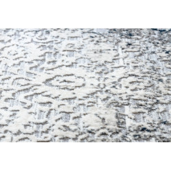 Dywan REBEC nowoczesny frędzle 51172A - dwa poziomy runa krem / granat 80x150cm