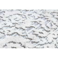 Dywan REBEC nowoczesny frędzle 51172A - dwa poziomy runa krem / granat 80x150cm