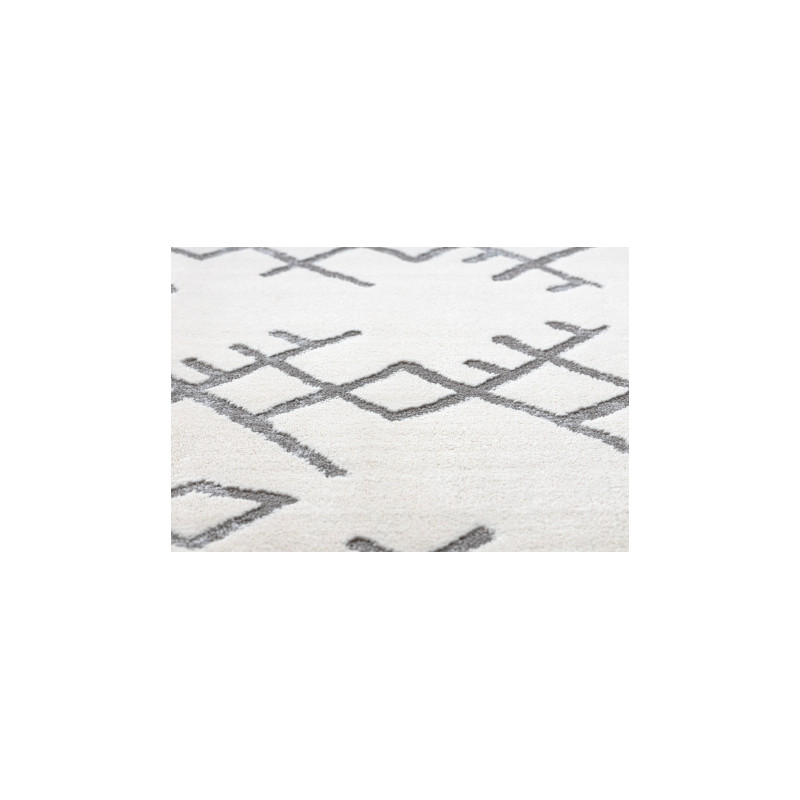 Dywan REBEC nowoczesny frędzle 51136A - dwa poziomy runa krem 240x330cm