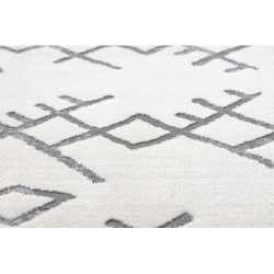Dywan REBEC nowoczesny frędzle 51136A - dwa poziomy runa krem 280x370cm Dywan REBEC nowoczesny frędzle 51136A - dwa poziomy runa krem 280x370cm