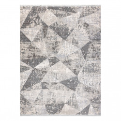 Dywan REBEC nowoczesny frędzle 51192A - dwa poziomy runa krem / szary 240x330cm
