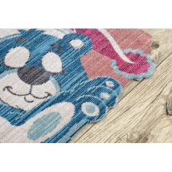 Dywan dziecięcy TOYS 75323 Miś dla dzieci - nowoczesny, nieregularny kształt krem / czerwony fuksja 133x192cm Dywan dziecięcy TOYS 75323 Miś dla dzieci - nowoczesny, nieregularny kształt krem / czerwony fuksja 133x192cm