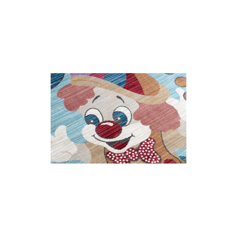 Dywan dziecięcy TOYS 75328 Clown dla dzieci - nowoczesny, nieregularny kształt granat - turkus / czerwony fuksja 133x192cm Dywan dziecięcy TOYS 75328 Clown dla dzieci - nowoczesny, nieregularny kształt granat - turkus / czerwony fuksja 133x192cm