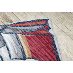 Dywan dziecięcy TOYS 75327 Wyścigówka Formuła 1 dla dzieci - nowoczesny, nieregularny kształt krem / czerwony fuksja 133x192cm Dywan dziecięcy TOYS 75327 Wyścigówka Formuła 1 dla dzieci - nowoczesny, nieregularny kształt krem / czerwony fuksja 133x192cm