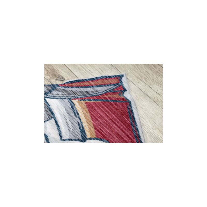 Dywan dziecięcy TOYS 75327 Wyścigówka Formuła 1 dla dzieci - nowoczesny, nieregularny kształt krem / czerwony fuksja 133x192cm Dywan dziecięcy TOYS 75327 Wyścigówka Formuła 1 dla dzieci - nowoczesny, nieregularny kształt krem / czerwony fuksja 133x192cm