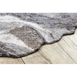 Dywan TINE 75313C Skała, kamień - nowoczesny, nieregularny kształt ciemny szary / jasny szary 195x195cm