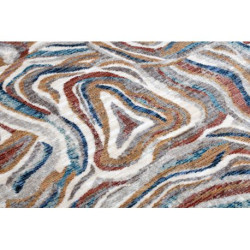 Dywan TINE 75312A Pień drzewo drewno - nowoczesny, nieregularny kształt terakota / niebieski 195x290cm