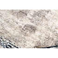 Dywan TINE 75425B Ramka, vintage - nowoczesny, nieregularny kształt szary / granat 195x195cm