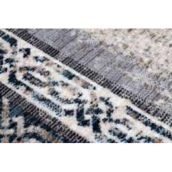Dywan TINE 75425A Ramka, vintage - nowoczesny, nieregularny kształt szary / granat 195x290cm