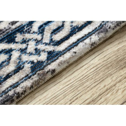 Dywan TINE 75425A Ramka, vintage - nowoczesny, nieregularny kształt szary / granat 195x290cm