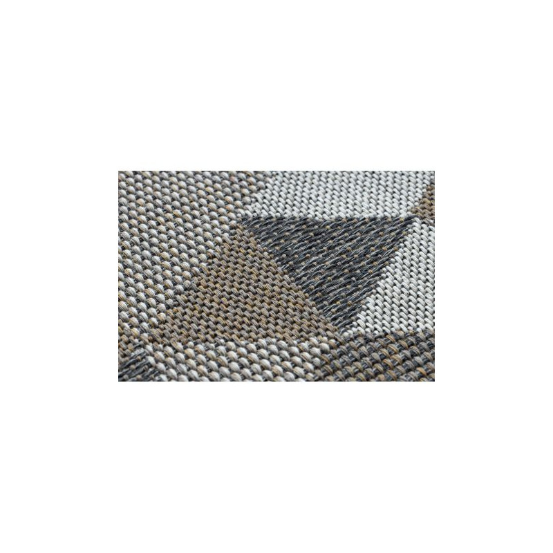 Dywan CASA Ekologiczny, EKO SIZAL Boho Trójkąty 2816 krem / taupe, z bawełny recyklingowanej 114x170cm