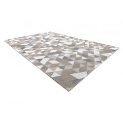 Dywan CASA Ekologiczny, EKO SIZAL Boho Trójkąty 2816 krem / taupe, z bawełny recyklingowanej 153x220cm