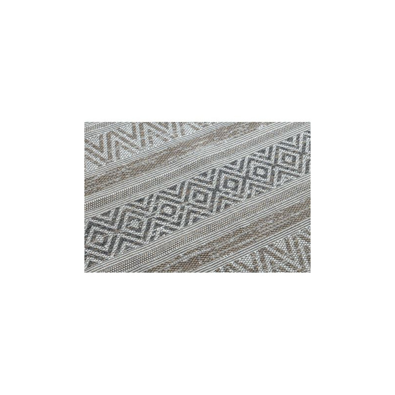 Dywan CASA Ekologiczny, EKO SIZAL Boho Zygzak 2806 krem / taupe, z bawełny recyklingowanej 75x150cm