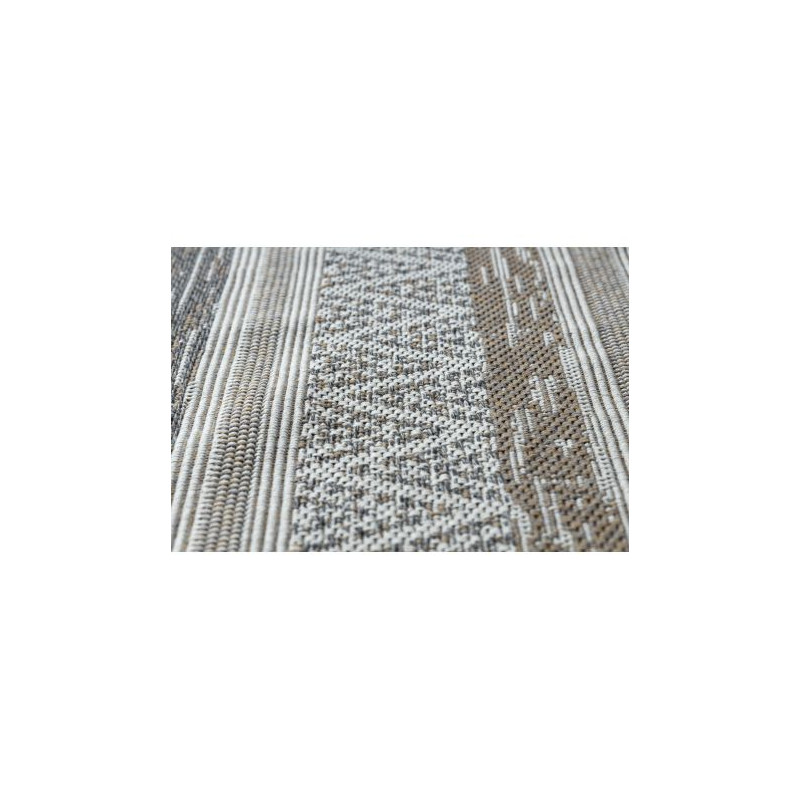 Dywan CASA Ekologiczny, EKO SIZAL Boho Zygzak 2806 krem / taupe, z bawełny recyklingowanej 75x150cm