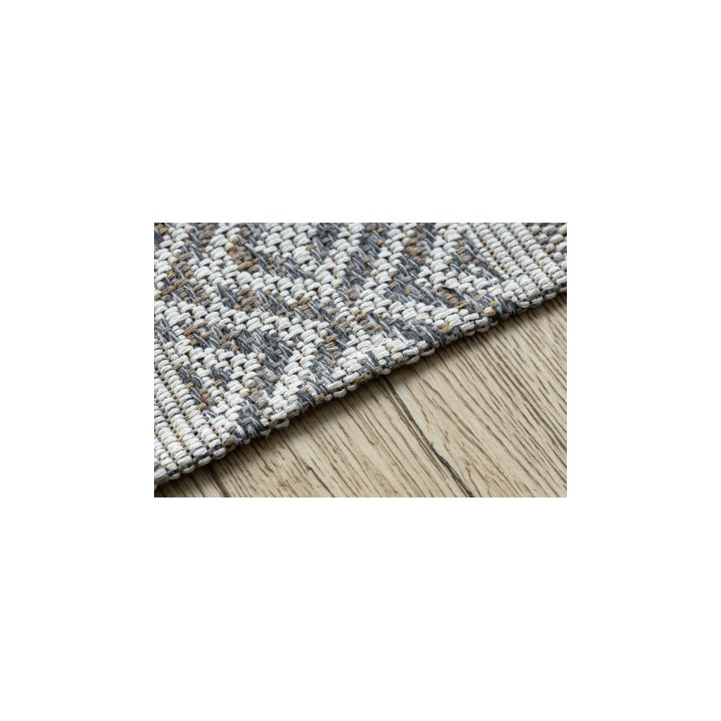Dywan CASA Ekologiczny, EKO SIZAL Boho Zygzak 2806 krem / taupe, z bawełny recyklingowanej 114x170cm