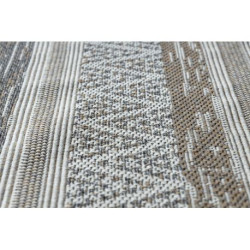 Dywan CASA Ekologiczny, EKO SIZAL Boho Zygzak 2806 krem / taupe, z bawełny recyklingowanej 172x270cm