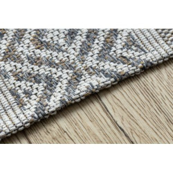 Dywan CASA Ekologiczny, EKO SIZAL Boho Zygzak 2806 krem / taupe, z bawełny recyklingowanej 172x270cm