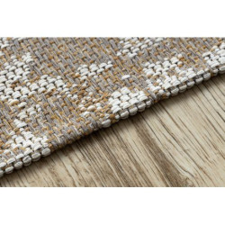 Dywan CASA Ekologiczny, EKO SIZAL Boho przecierany, vintage 2809 krem / żółty, z bawełny recyklingowanej 75x150cm