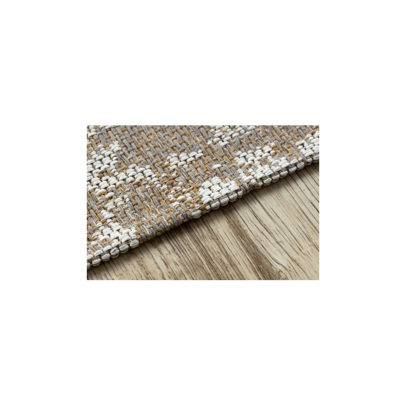 Dywan CASA Ekologiczny, EKO SIZAL Boho przecierany, vintage 2809 krem / żółty, z bawełny recyklingowanej 75x150cm