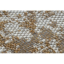 Dywan CASA Ekologiczny, EKO SIZAL Boho przecierany, vintage 2809 krem / żółty, z bawełny recyklingowanej 133x190cm