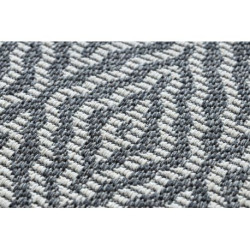 Dywan CASA Ekologiczny, EKO SIZAL Boho Romby 22084 antracyt / krem, z bawełny recyklingowanej 153x220cm