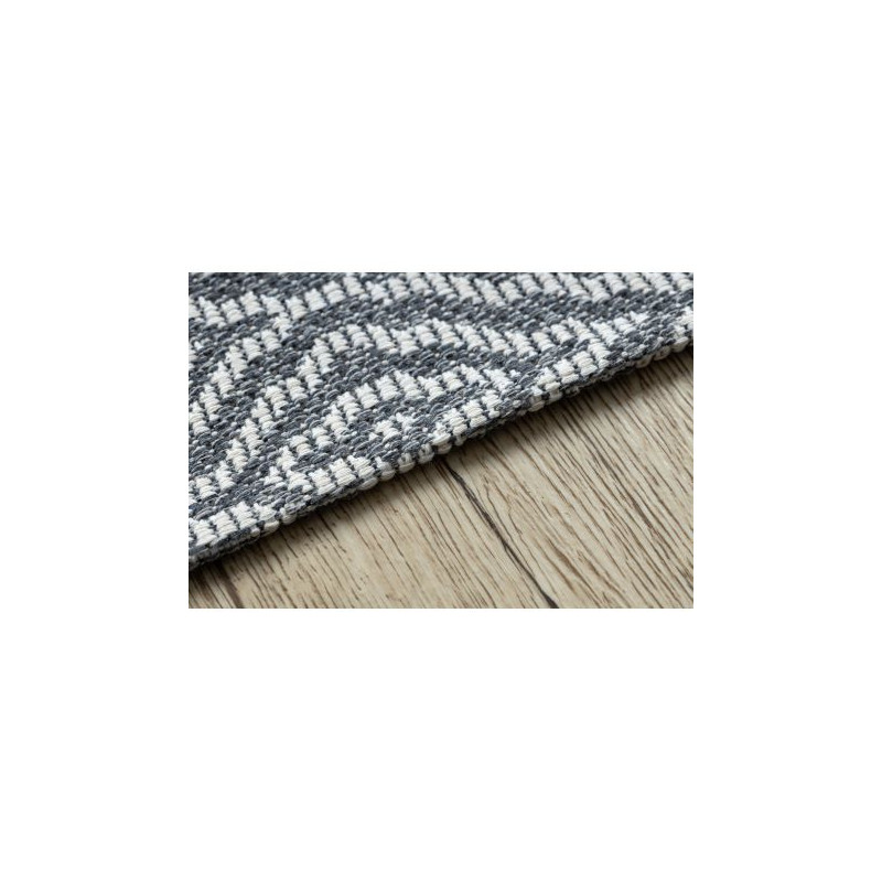 Dywan CASA Ekologiczny, EKO SIZAL Boho Romby 22084 antracyt / krem, z bawełny recyklingowanej 172x270cm