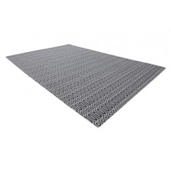 Dywan CASA Ekologiczny, EKO SIZAL Boho Oczka 22075 czarny / szary, z bawełny recyklingowanej 75x150cm