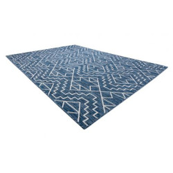 Dywan SZNURKOWY SIZAL SION Geometryczny, Romby 21778 płaskie tkanie granat / ecru 120x170cm