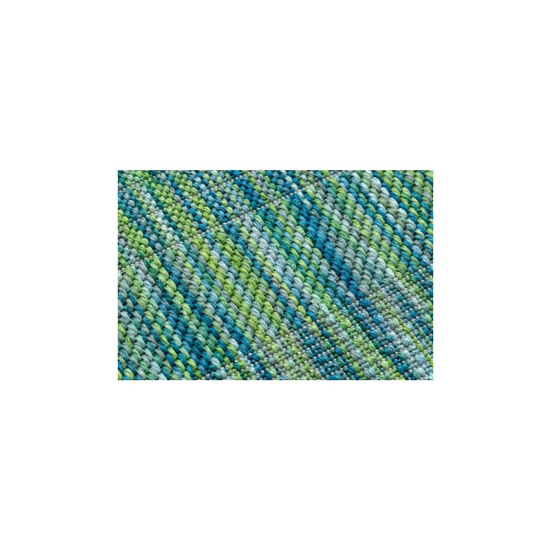 Dywan FISY nowoczesny, SZNURKOWY SIZAL 20777 Paski, melanż niebieski 140x190cm