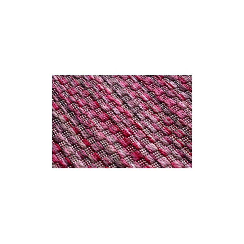 Dywan FISY nowoczesny, SZNURKOWY SIZAL 20774 Kwadraty, melanż róż 180x270cm