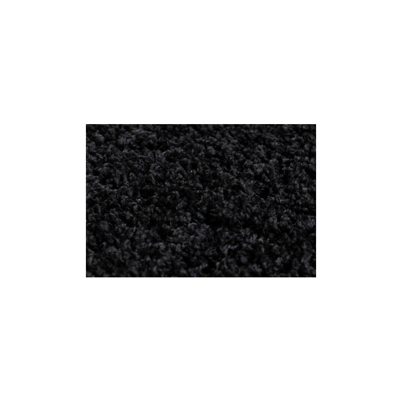 Dywan, Chodnik SOFFI shaggy 5cm czarny - do kuchni, przedpokoju, na korytarz 80x200cm