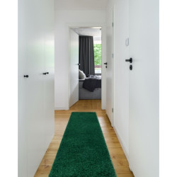 Dywan, Chodnik SOFFI shaggy 5cm butelkowa zieleń - do kuchni, przedpokoju, na korytarz 80x150cm