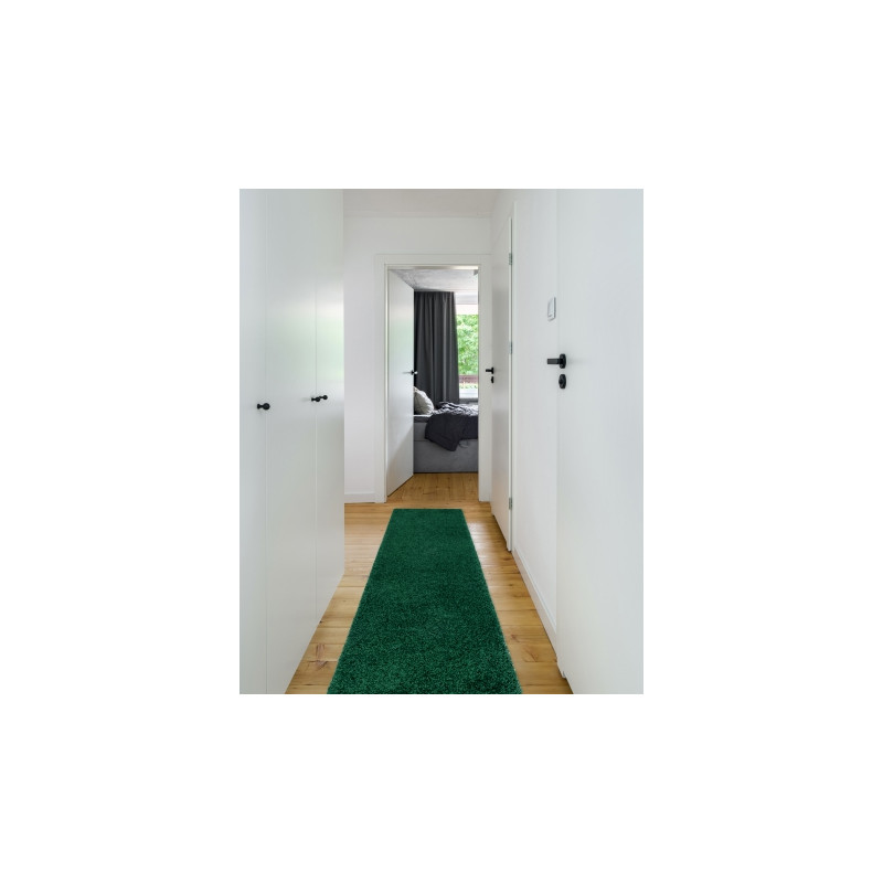 Dywan, Chodnik SOFFI shaggy 5cm butelkowa zieleń - do kuchni, przedpokoju, na korytarz 80x150cm