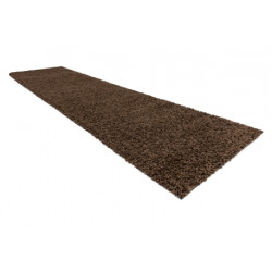 Dywan, Chodnik SOFFI shaggy 5cm brązowy - do kuchni, przedpokoju, na korytarz 60x250cm