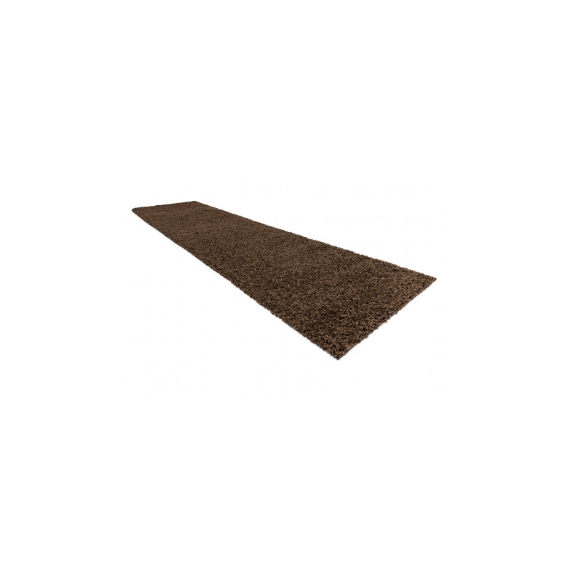 Dywan, Chodnik SOFFI shaggy 5cm brązowy - do kuchni, przedpokoju, na korytarz 80x300cm Dywan, Chodnik SOFFI shaggy 5cm brązowy - do kuchni, przedpokoju, na korytarz 80x300cm