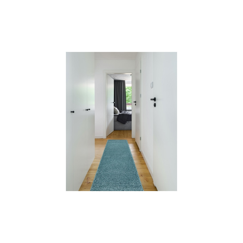 Dywan, Chodnik SOFFI shaggy 5cm niebieski - do kuchni, przedpokoju, na korytarz 60x300cm