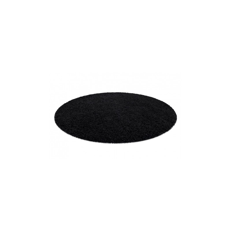Dywan SOFFI koło shaggy 5cm czarny koło 80cm Dywan SOFFI koło shaggy 5cm czarny koło 80cm