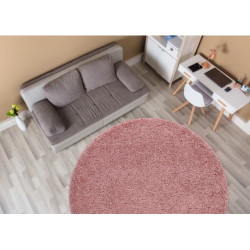 Dywan SOFFI koło shaggy 5cm różowy koło 160cm
