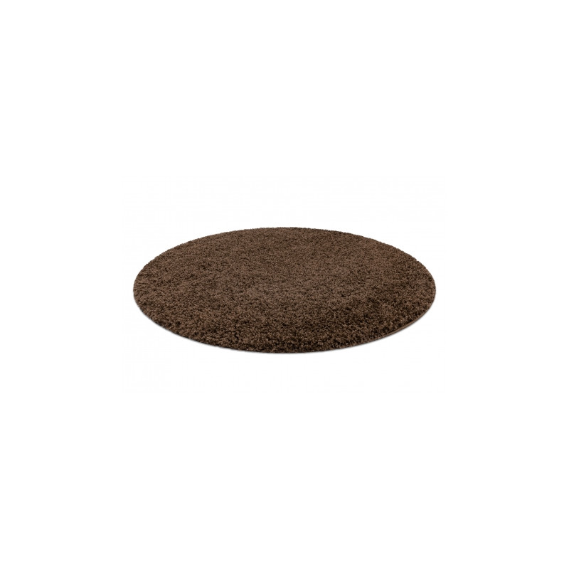 Dywan SOFFI koło shaggy 5cm brązowy koło 100cm