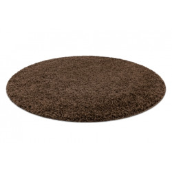 Dywan SOFFI koło shaggy 5cm brązowy koło 160cm