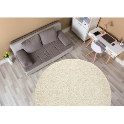 Dywan SOFFI koło shaggy 5cm krem koło 80cm Dywan SOFFI koło shaggy 5cm krem koło 80cm