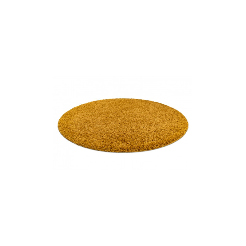 Dywan SOFFI koło shaggy 5cm złoty koło 80cm