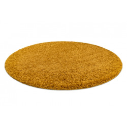 Dywan SOFFI koło shaggy 5cm złoty koło 100cm