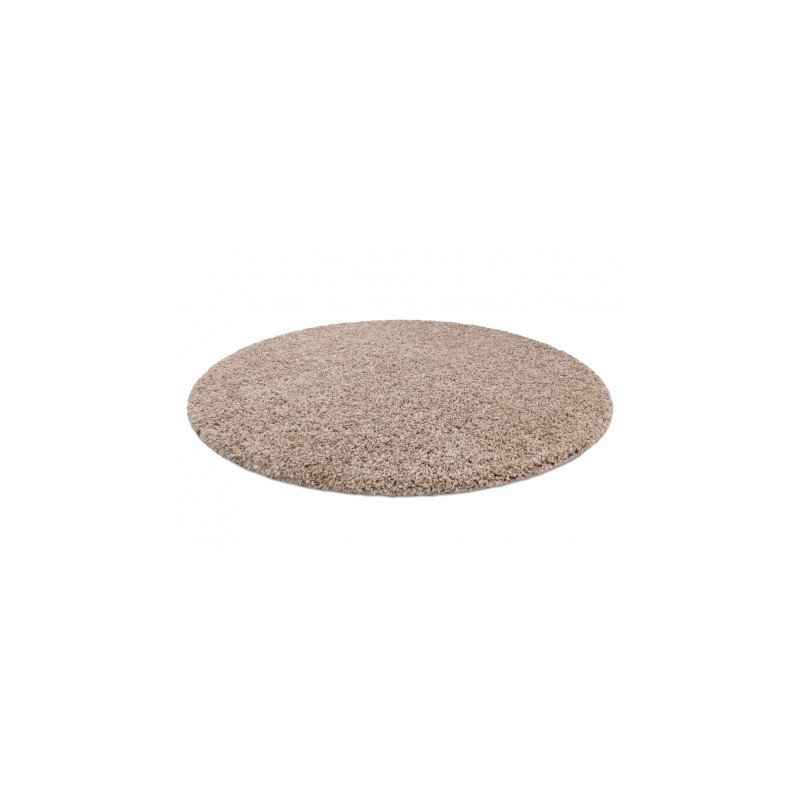 Dywan SOFFI koło shaggy 5cm beż koło 80cm