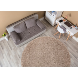 Dywan SOFFI koło shaggy 5cm beż koło 80cm
