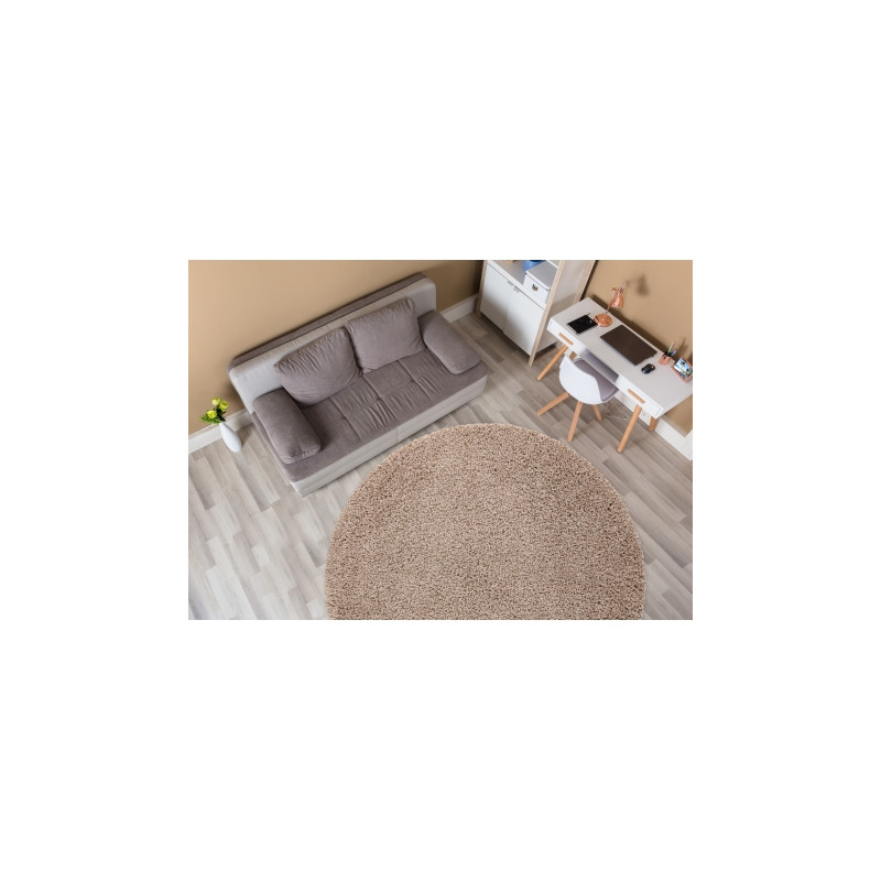 Dywan SOFFI koło shaggy 5cm beż koło 100cm